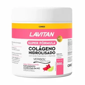Lavitan Super Fórmula Verisol Colágeno Hidrolisado + Ácido Hialurônico Sabor Hibisco e Limão 300g